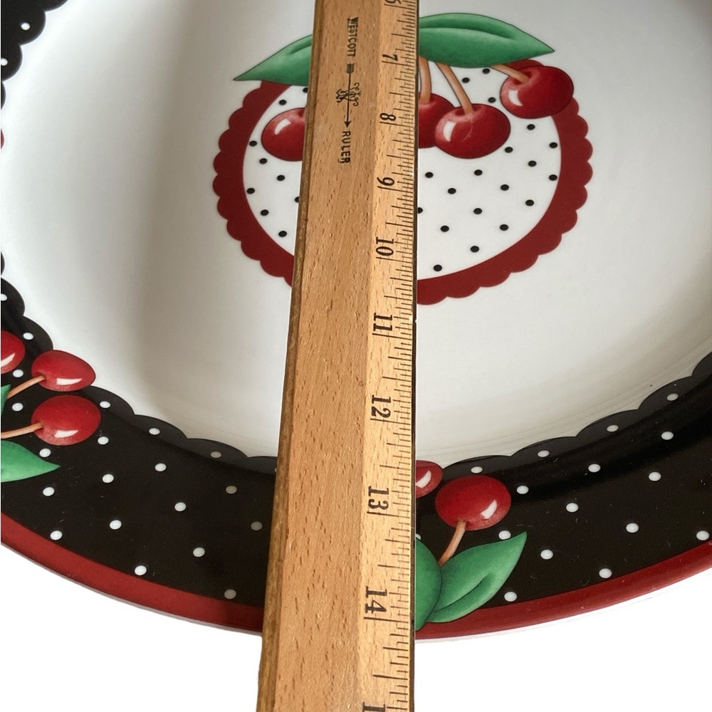 Mary Engelbreit Cherry Polka Dot Dinner Plate - Picture 4 of 5